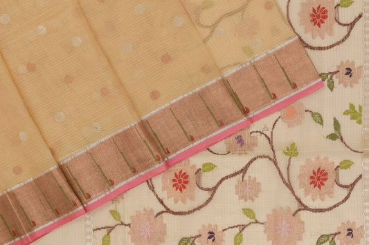 Beige Zari kota saree PSRB330094 - Parisera