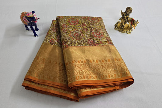 Block printed Light weight Kanjivaram Silk Saree by Shreenivas Silks PSSR015604