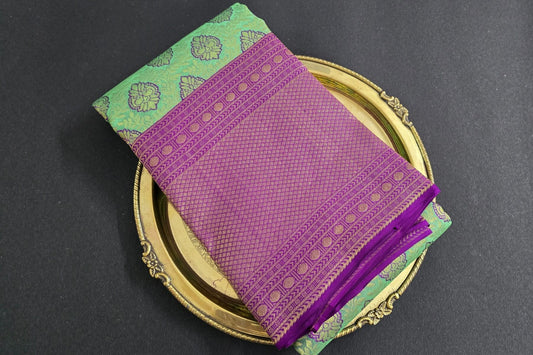 Green Kanjivaram Silk Saree by Tharakaram PSTK04057