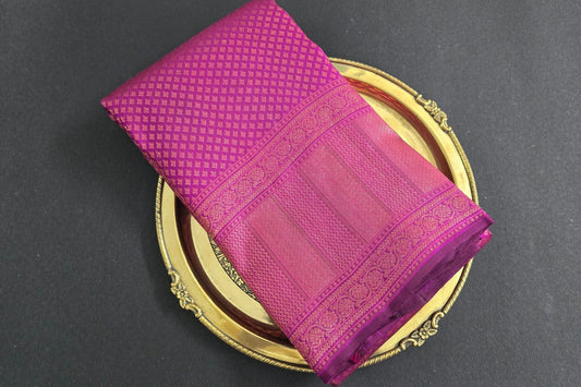 Purple Bridal Kanjivaram Silk Saree by Tharakaram PSTK04074