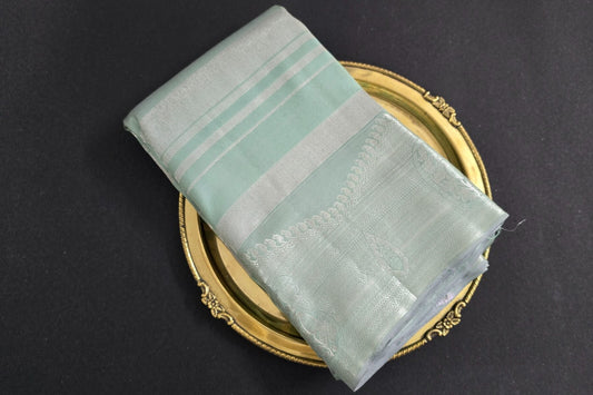 Pastel Blue Kanjivaram Silk Saree by Tharakaram PSTK04081