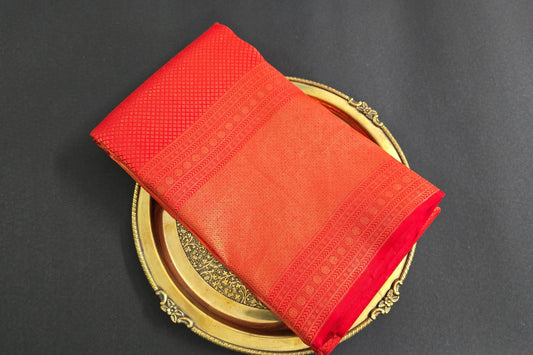 Red Kanjivaram Silk Saree by Tharakaram PSTK04093