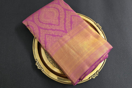 Lavender Kanjivaram Silk Saree by Tharakaram PSTK04097