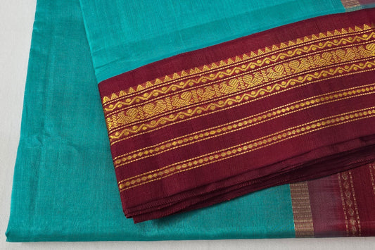 Plain silk cotton saree