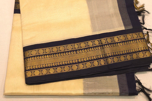 Plain silk cotton saree