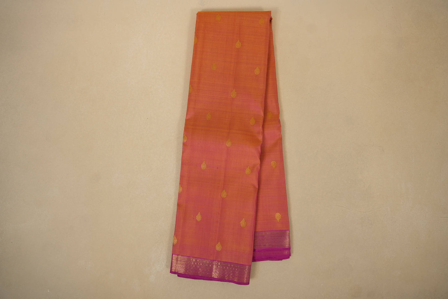 Orangish Pink Kanjivaram Silk Saree by Shreenivas Silks PSSR017765