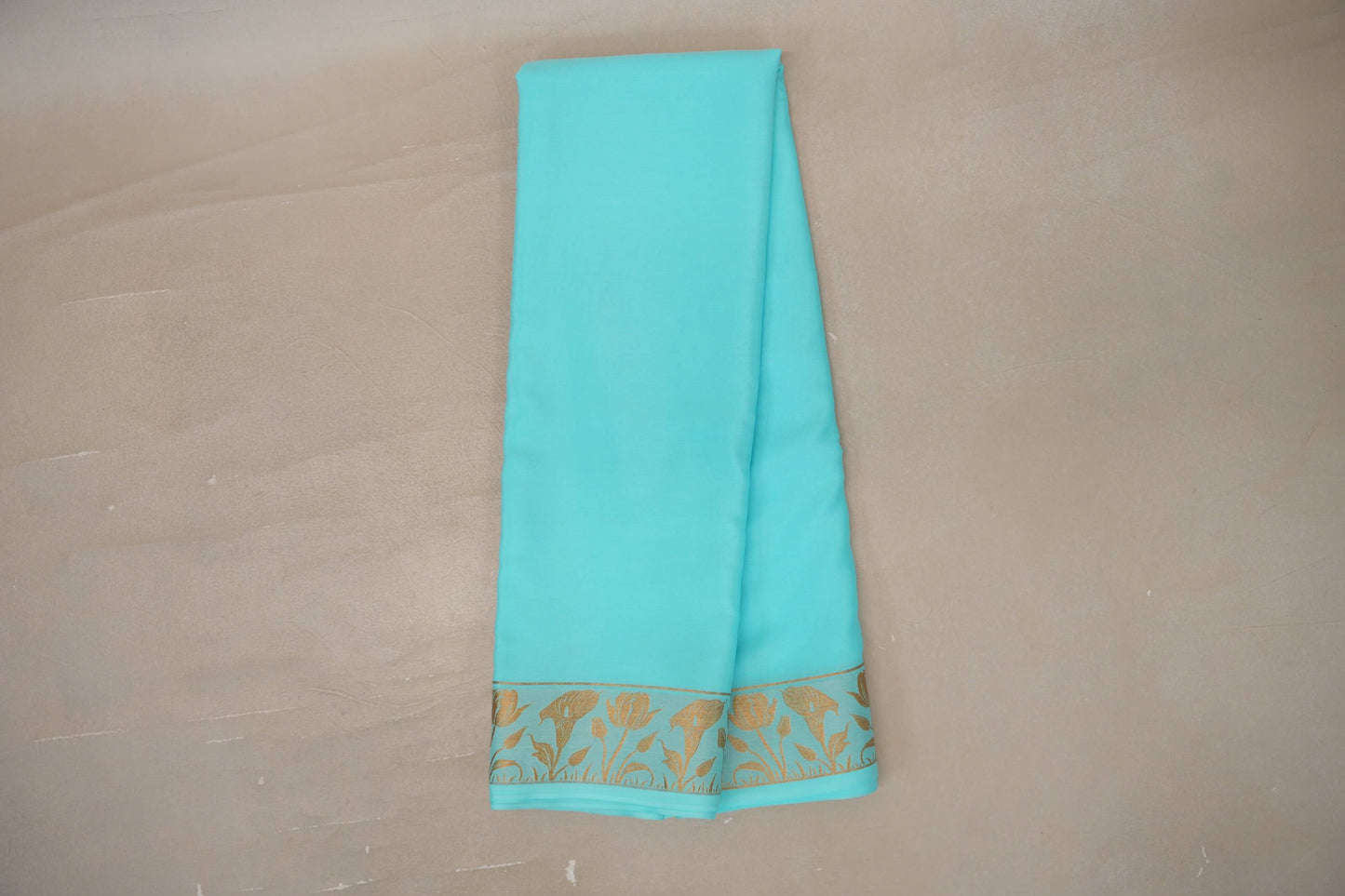 Light Aqua Blue Mysore Silk Saree by Shreenivas Silks