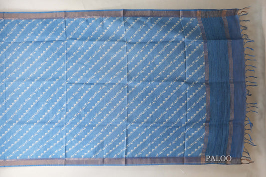 Dusty blue Bhagalpur Tussar silk saree by Shreenivas silks PSSR018835