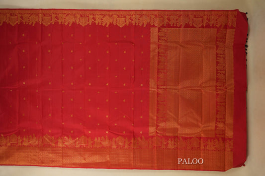 vintage kanjivaram silk saree paloo