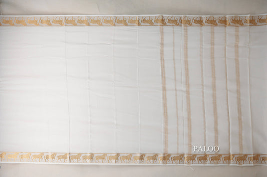 Milk White Mysore Silk Saree by Shreenivas Silks PSSR0110108