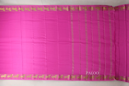 Bright Rani Pink Mysore Silk Saree by Shreenivas Silks PSSR0110110