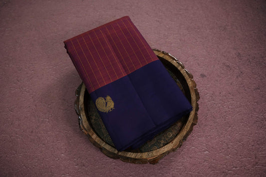Checked kanchipuram silk saree