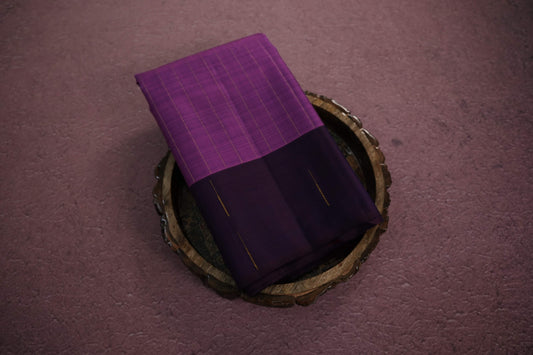 Checked kanchipuram silk saree