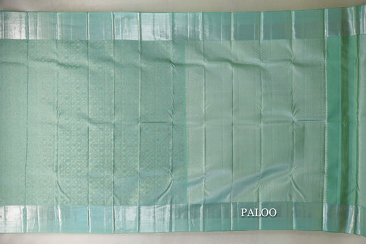 Mint Green Kanjivaram Silk Saree by Tharakaram PSTK040173
