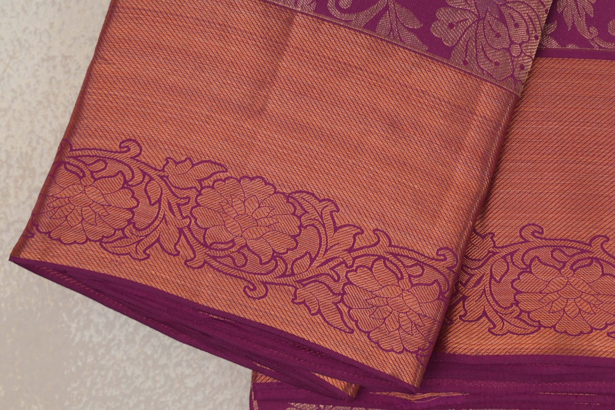 Deep Magenta Kanjivaram Silk Saree by Tharakaram PSTK040174
