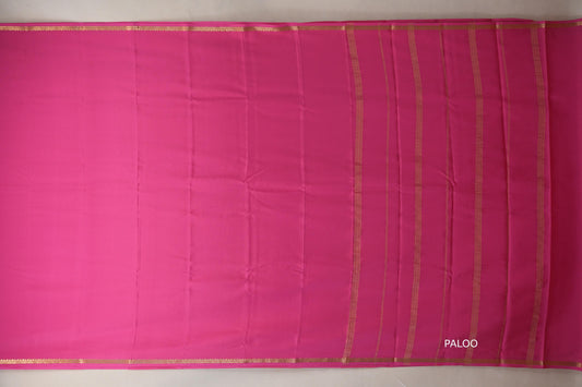 Bright Pink Mysore Silk Saree PSSR018981