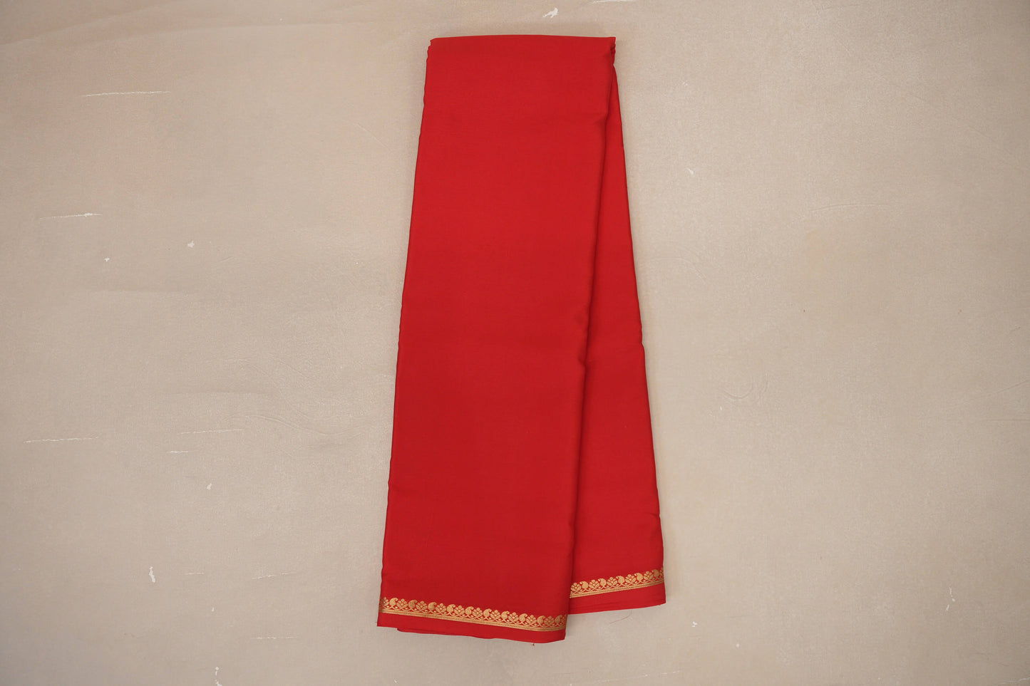 Bright Red Mysore Silk Saree PSSR018983
