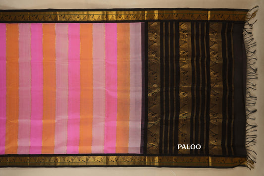 vintage silk cotton saree paloo