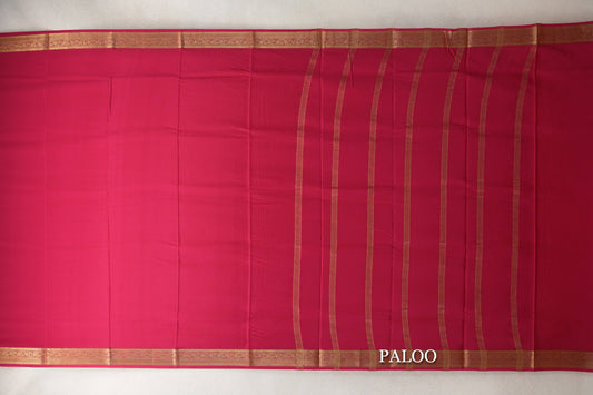 Deep Pink Mysore Silk Saree by Shreenivas Silks PSSR0110132