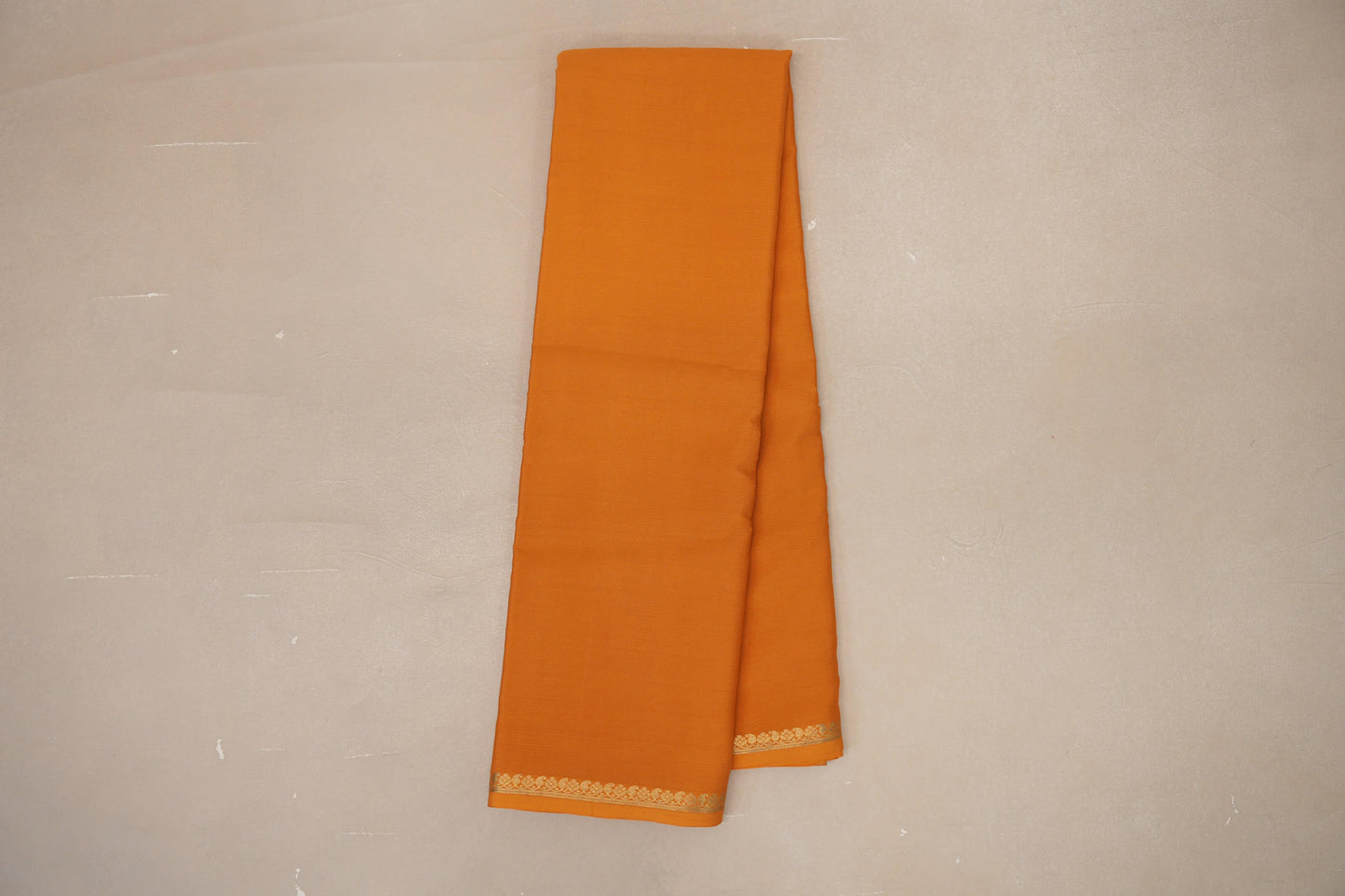 Mustard Orange Mysore Silk Saree PSSR018988