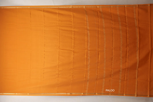 Mustard Orange Mysore Silk Saree PSSR018988