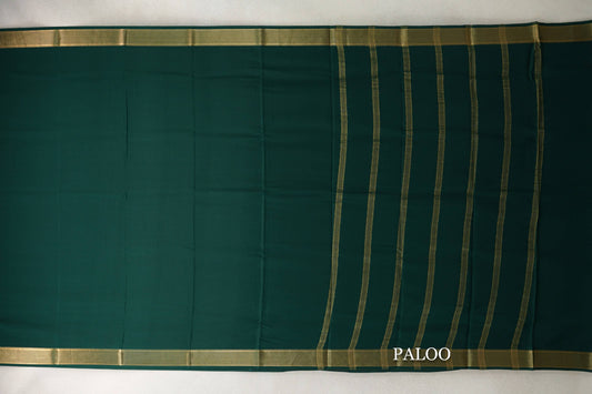 Deep Bottle Green Mysore Silk Saree by Shreenivas Silks PSSR0110134