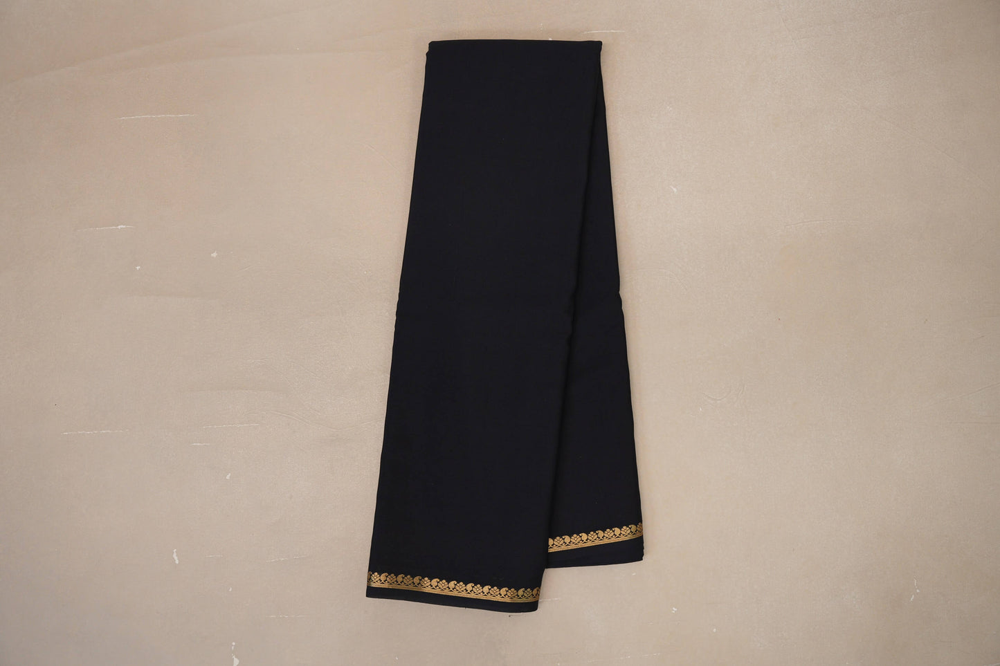 Deep Black Mysore Silk Saree PSSR018990