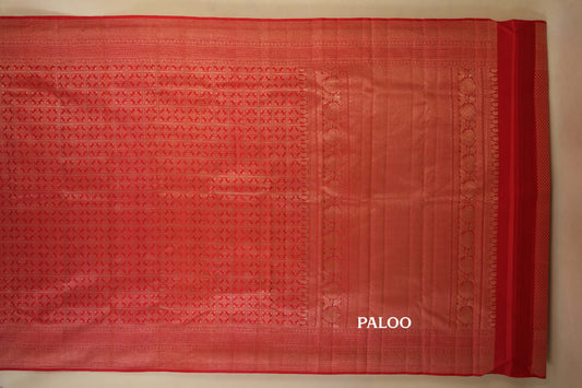 Red Vintage Kanjivaram Silk Saree by Shreenivas Silks PSSR017943