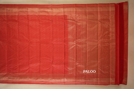 Red Vintage Kanjivaram Silk Saree by Shreenivas Silks PSSR017945