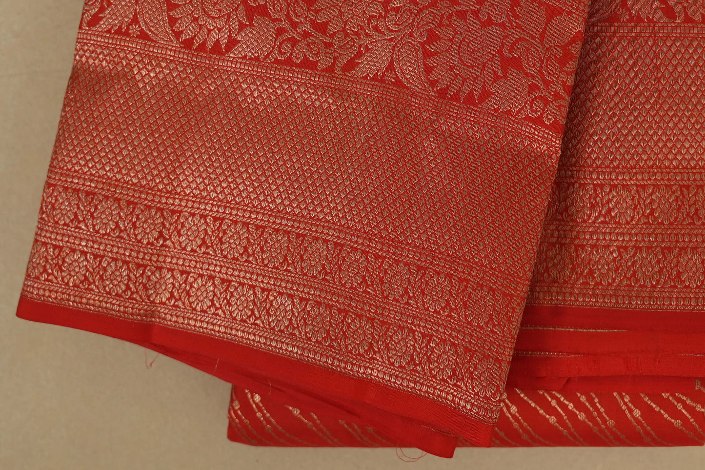 Red Vintage Kanjivaram Silk Saree by Shreenivas Silks PSSR017947