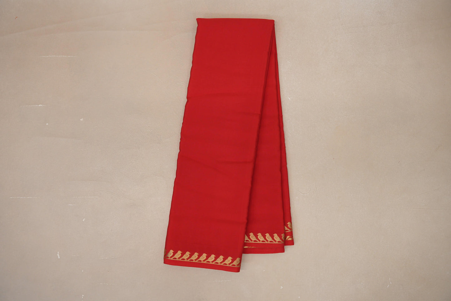 Bright Red Mysore Silk Saree PSSR018999