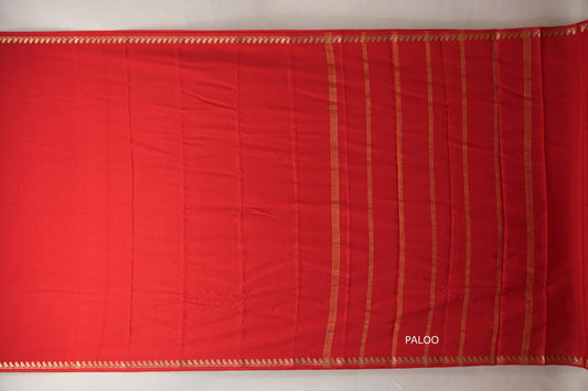 Bright Red Mysore Silk Saree PSSR018999