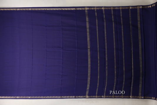 Deep Blue Mysore Silk Saree by Shreenivas Silks PSSR019029