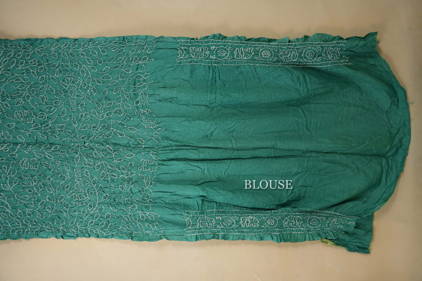 gaji silk bandhani saree blouse