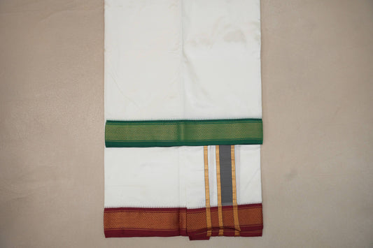 8 Mulam Silk Dhoti for Wedding by Shreenivas Silks PSSR01DH077