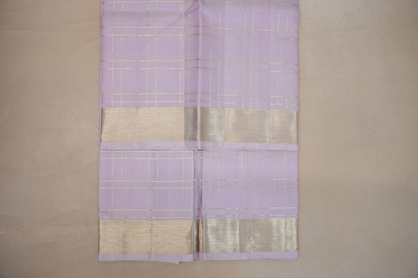 9 Mulam Silk Dhoti with 5 Mulam Angavastram for Wedding by Shreenivas Silks PSSR01DH084 - Parisera