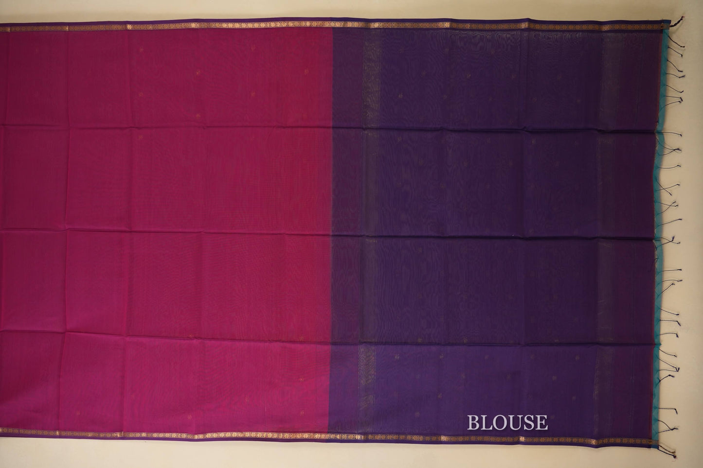 Magenta Maheshwari Silk Cotton Saree by Shreenivas Silks PSSR018032 - Parisera