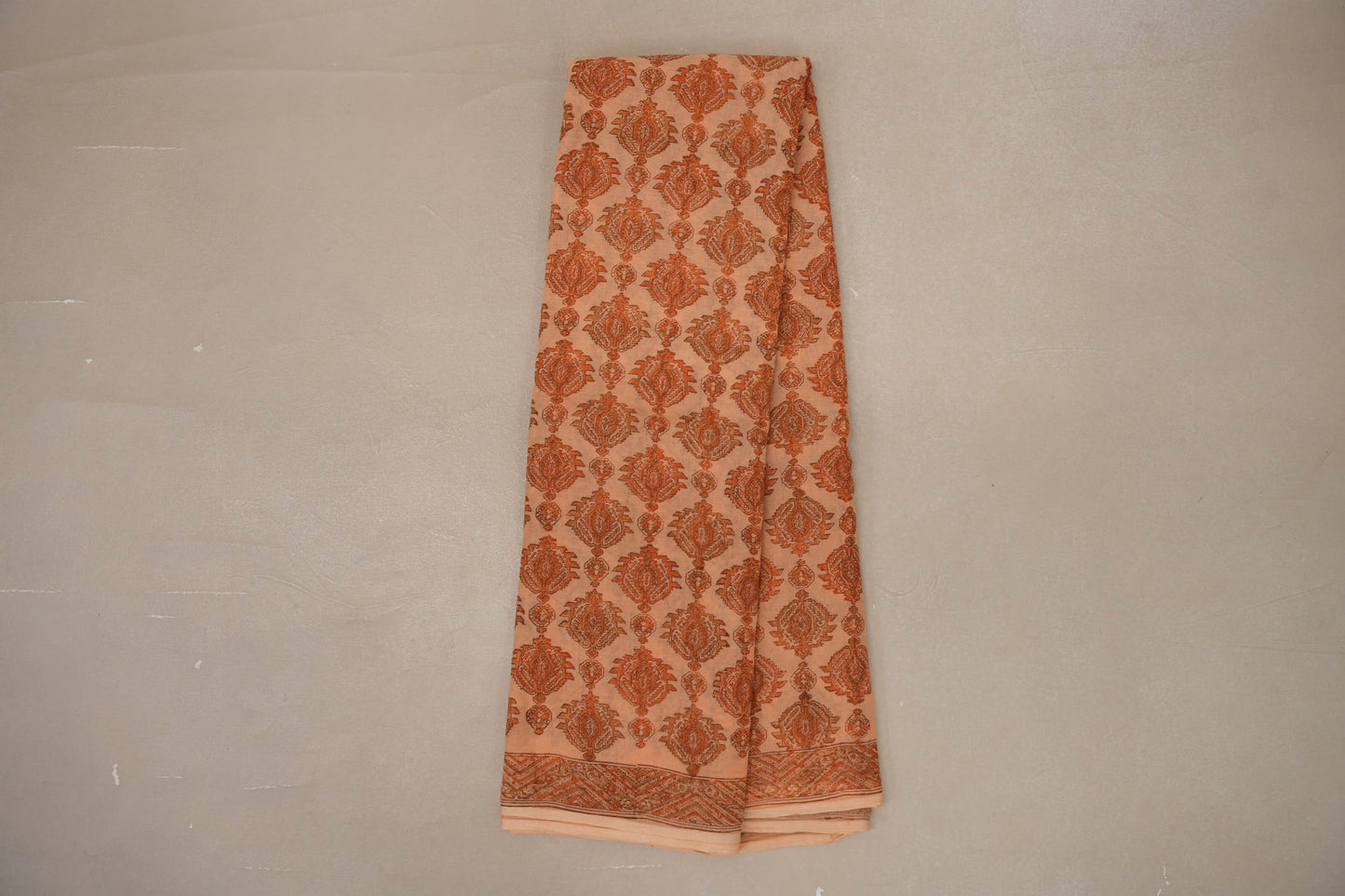 Peach Cotton Saree by Inheritance India PSSW290131