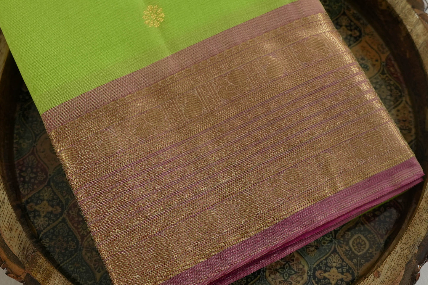 Bridal light weight kanchipuram silk saree