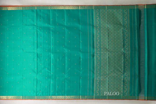 Aqua Green Vintage Kanjivaram Silk Saree by Shreenivas Silks PSSR0110208