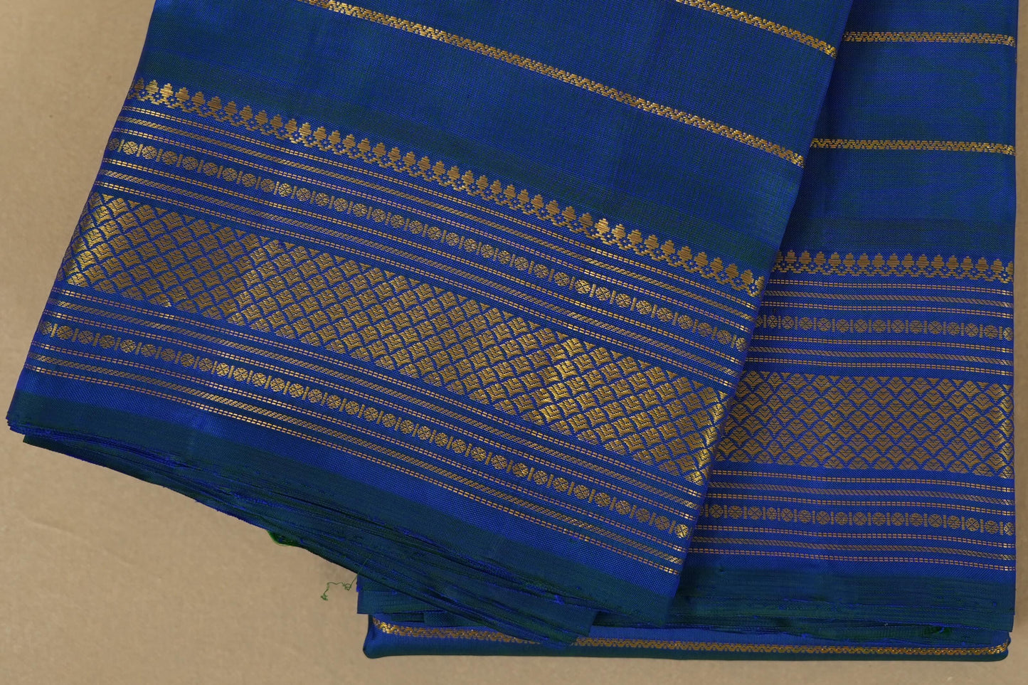 Peacock Blue Kanjivaram Silk Saree by Shreenivas Silks PSSR018081