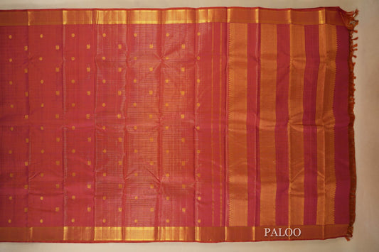 Rust Zari Vaira Oosi Kanjivaram Silk Saree by Shreenivas Silks PSSR018082