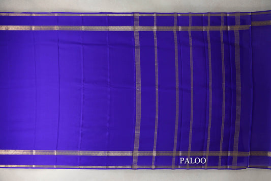 Violet Purple Mysore Silk Saree by Shreenivas Silks paloo