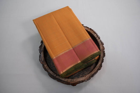 Checked kanchipuram silk saree
