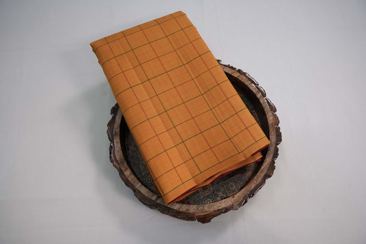 Checked kanchipuram silk saree