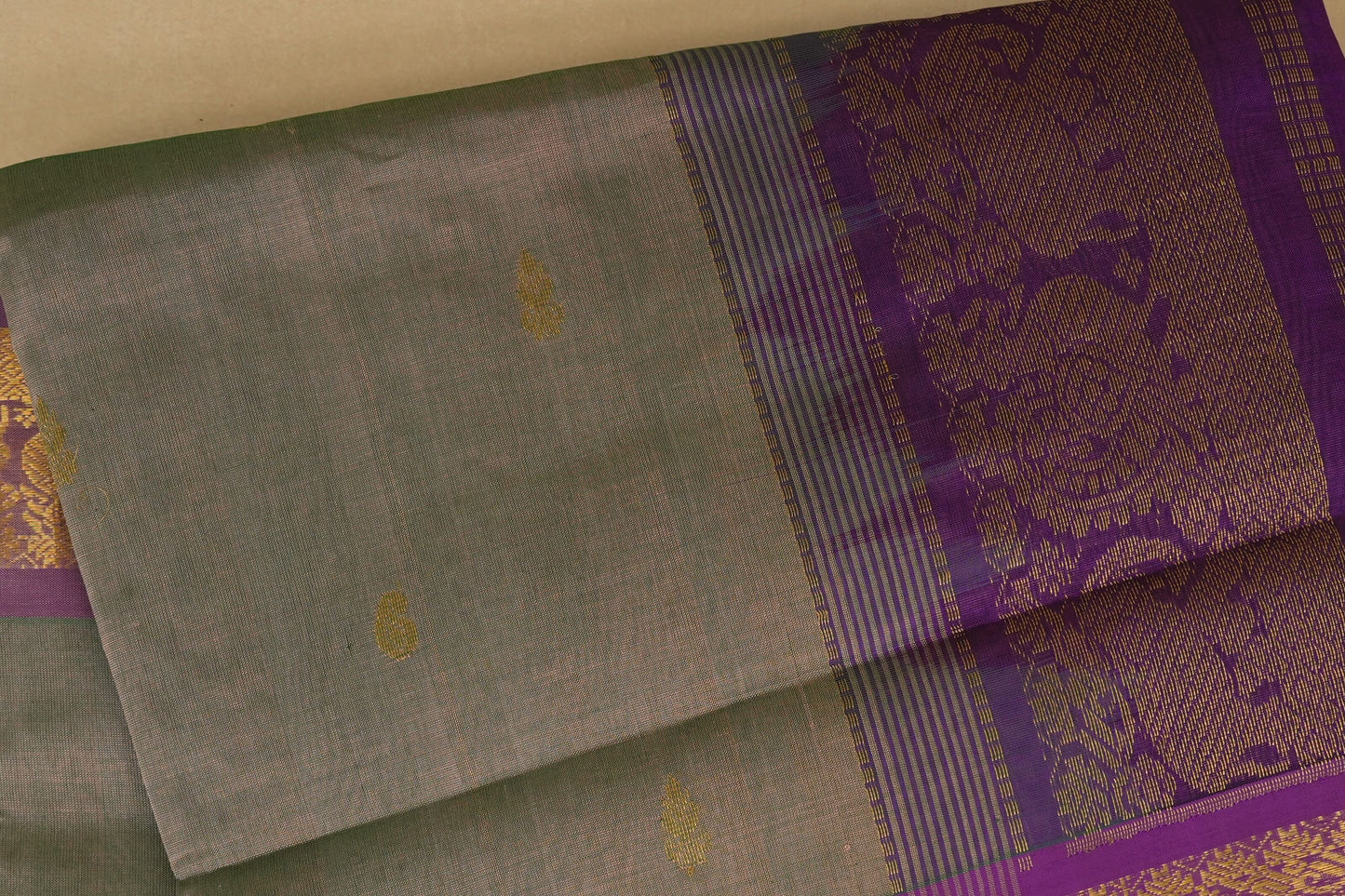 close up of saree, silk cotton, nine and a half yards,