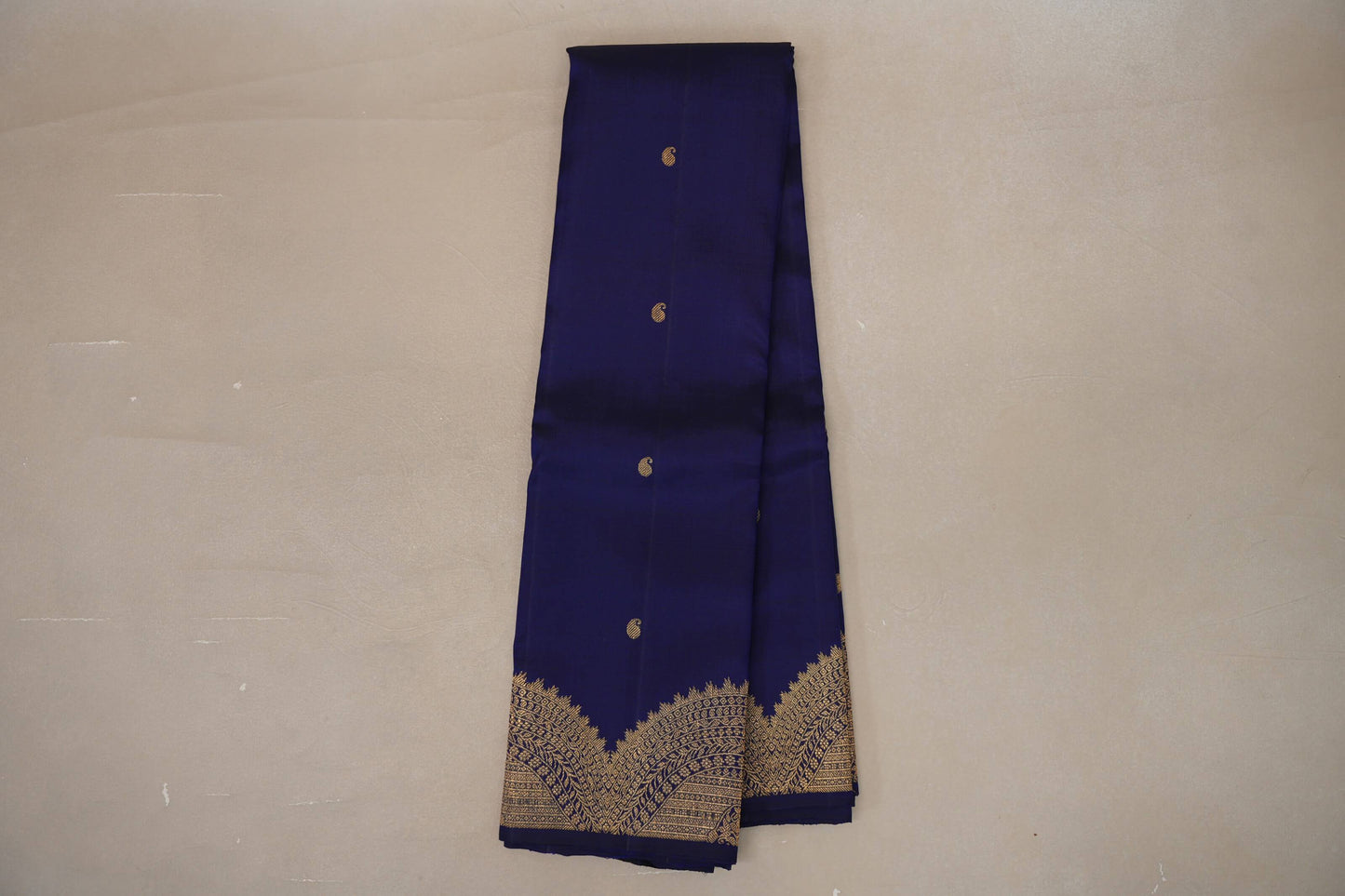 Deep blue Vintage Kanjivaram Silk Saree by Shreenivas Silks PSSR019201