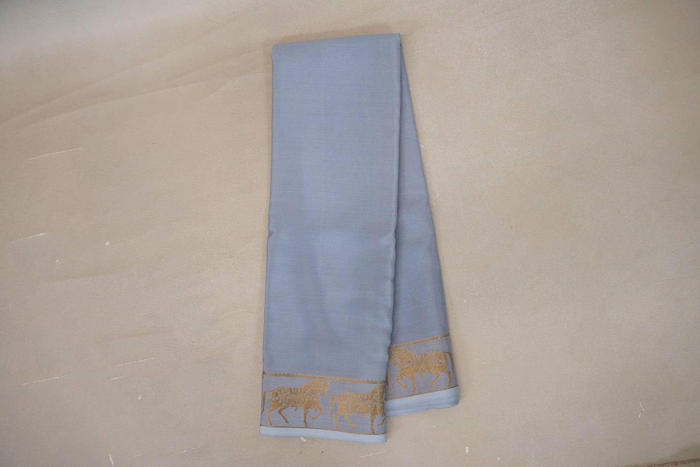 Blue Grey Mysore Silk Saree by Shreenivas Silks PSSR019211