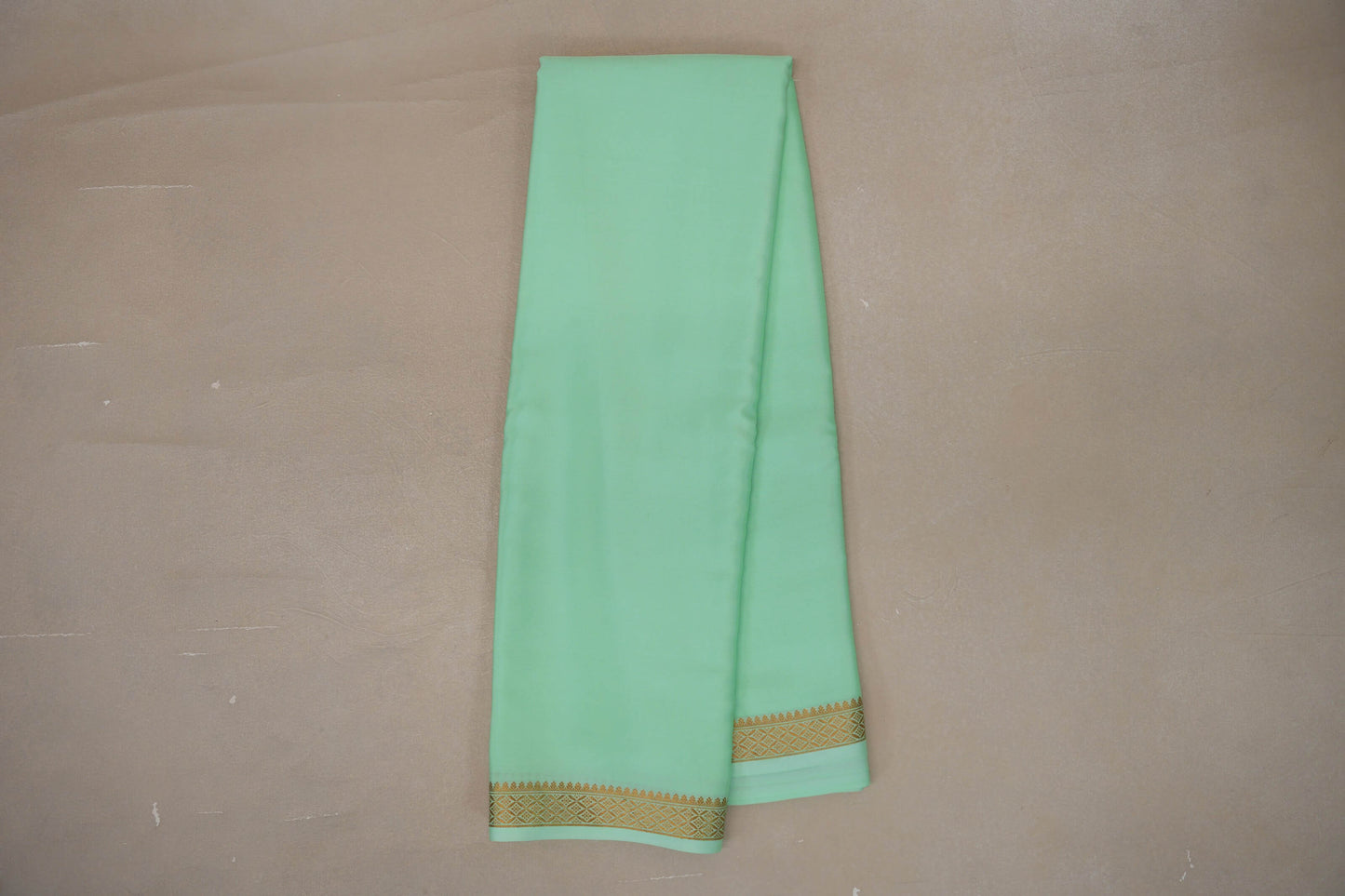 Pastel Mint Green Mysore Silk Saree by Shreenivas Silks PSSR019219