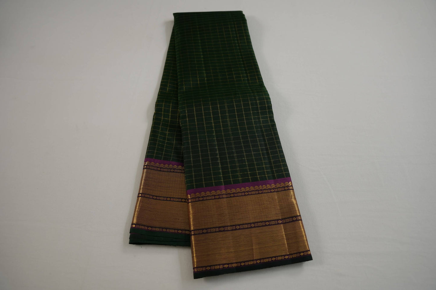 Checked kanchipuram silk saree